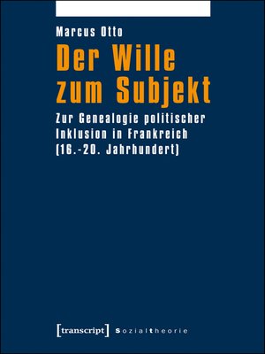 cover image of Der Wille zum Subjekt